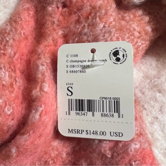 SOLD: NWT Free People Emerson Cropped Pullover knit Sweater in Champagne Dream - Picture 7 of 10